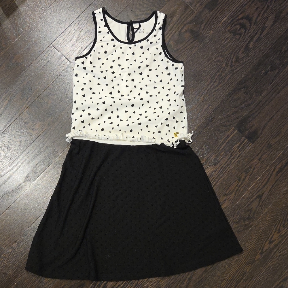 Deux par Deux Cream and White 🤍 🖤Sleeveless Sundress Girls Size 12